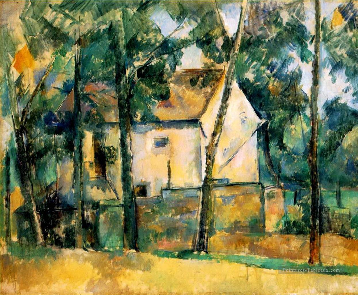 Maison et arbres Paysage Paul Cézanne Peintures à l'huile